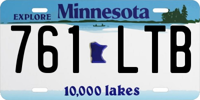 MN license plate 761LTB