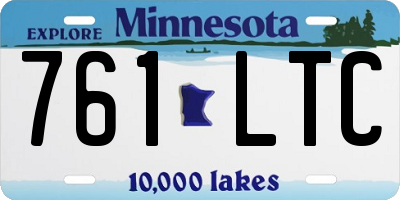 MN license plate 761LTC