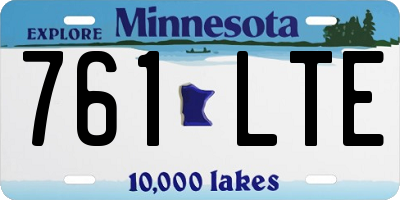 MN license plate 761LTE
