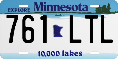 MN license plate 761LTL