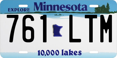 MN license plate 761LTM