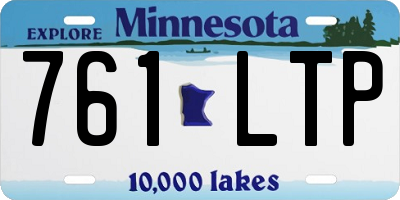 MN license plate 761LTP