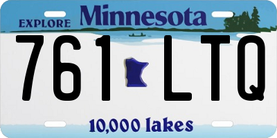 MN license plate 761LTQ