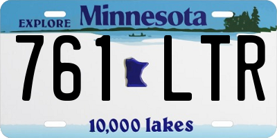 MN license plate 761LTR