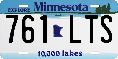 MN license plate 761LTS
