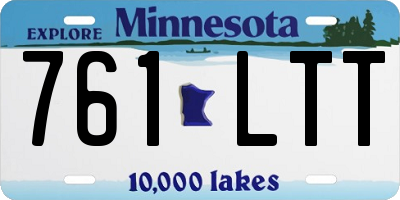 MN license plate 761LTT