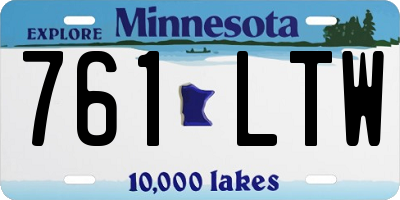 MN license plate 761LTW