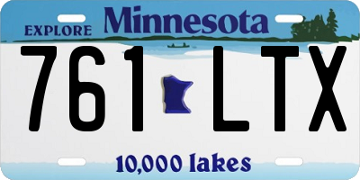 MN license plate 761LTX