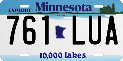 MN license plate 761LUA