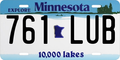MN license plate 761LUB