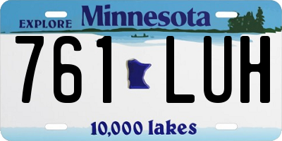 MN license plate 761LUH