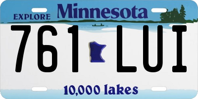 MN license plate 761LUI