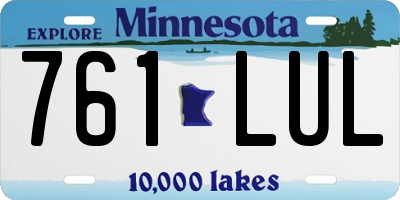 MN license plate 761LUL