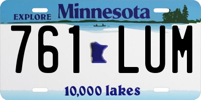 MN license plate 761LUM