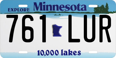 MN license plate 761LUR