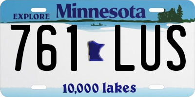 MN license plate 761LUS
