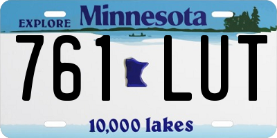 MN license plate 761LUT