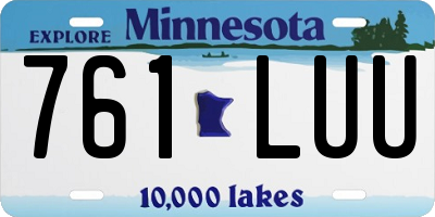 MN license plate 761LUU