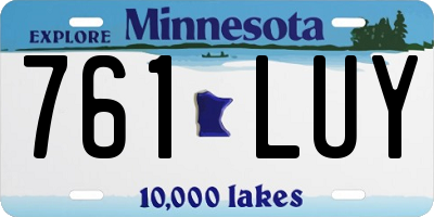 MN license plate 761LUY