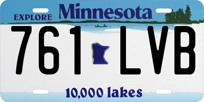 MN license plate 761LVB
