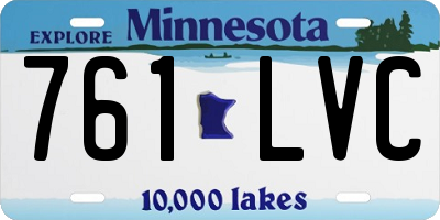 MN license plate 761LVC