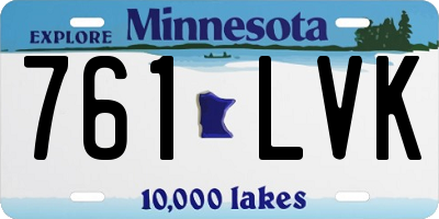 MN license plate 761LVK