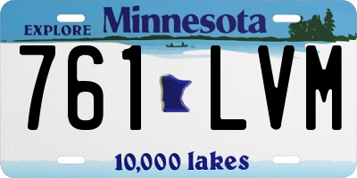 MN license plate 761LVM