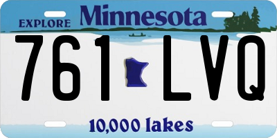 MN license plate 761LVQ