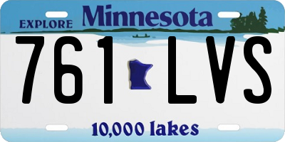 MN license plate 761LVS