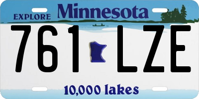 MN license plate 761LZE