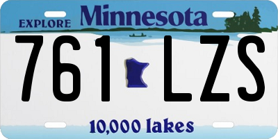 MN license plate 761LZS
