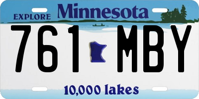 MN license plate 761MBY