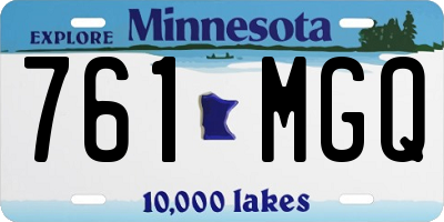 MN license plate 761MGQ