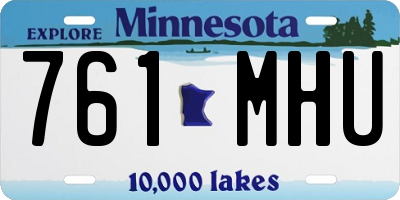 MN license plate 761MHU