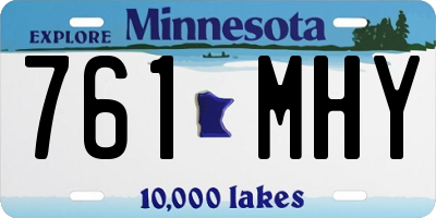 MN license plate 761MHY