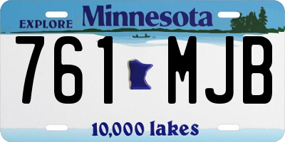 MN license plate 761MJB