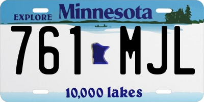 MN license plate 761MJL