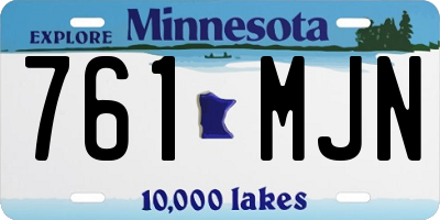 MN license plate 761MJN
