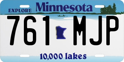 MN license plate 761MJP