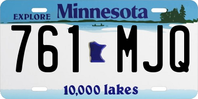 MN license plate 761MJQ