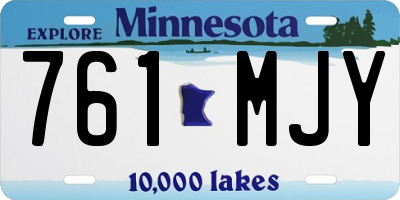 MN license plate 761MJY