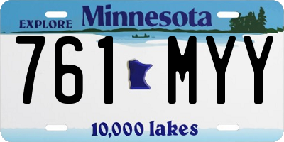 MN license plate 761MYY