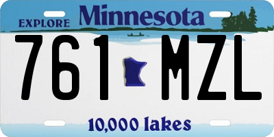 MN license plate 761MZL