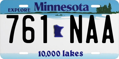 MN license plate 761NAA