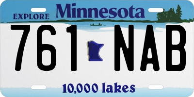 MN license plate 761NAB