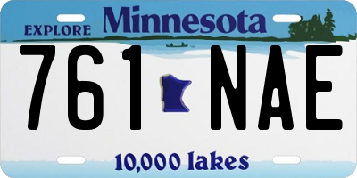 MN license plate 761NAE