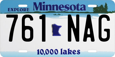 MN license plate 761NAG