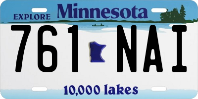 MN license plate 761NAI