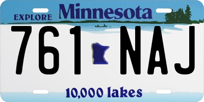 MN license plate 761NAJ