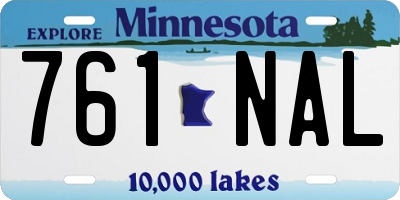 MN license plate 761NAL